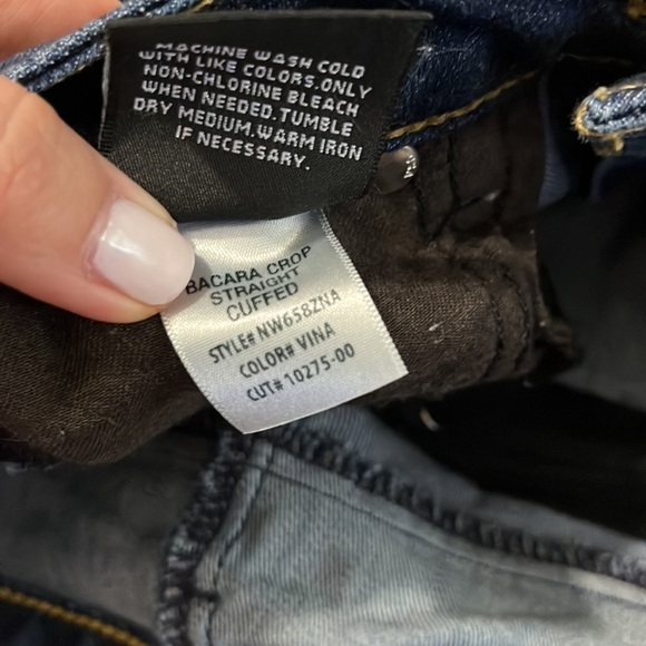 Hudson Bacara Crop Straight Cuffed Jeans Size 24 - Picture 9 of 12